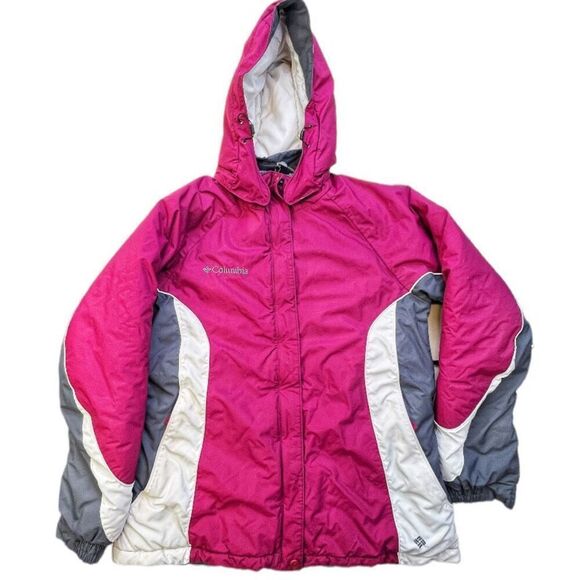Columbia Women’s Winter Snow Jacket Fascia Pink Hooded Medium - Picture 6 of 13
